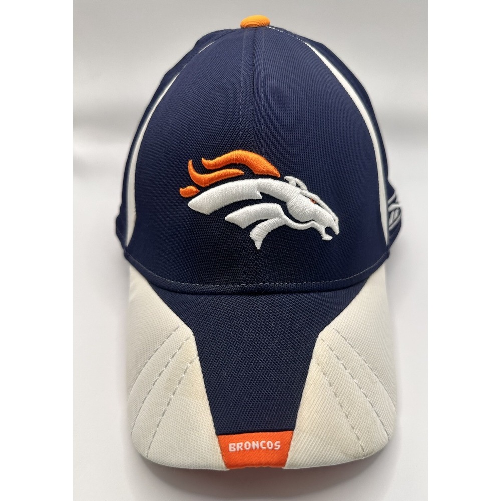 Vintage NFL Reebok Denver Broncos Hat M/L Blue‎ White Football